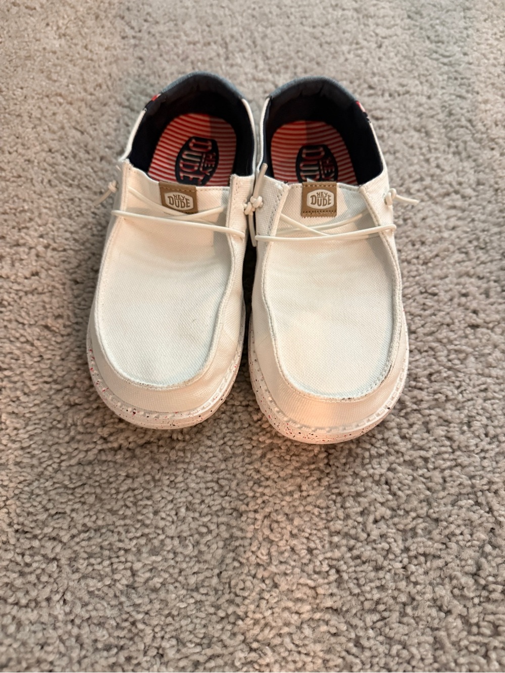 Hey Dude Women’s Ivory Canvas Slip-On Sneakers - Picture 5 of 6